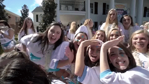 Waving Girls Ole Miss Sorority GIF
