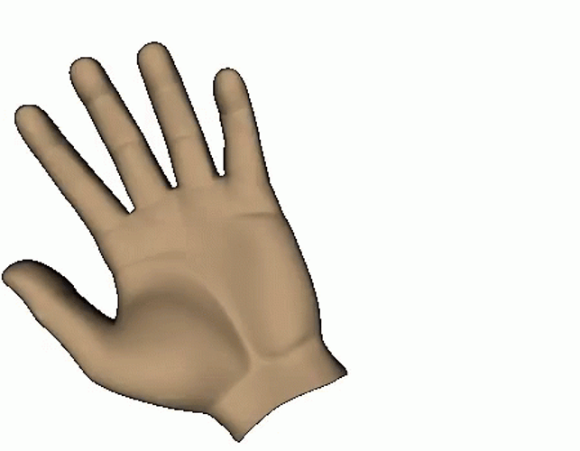 Waving Hand Stick Figure Animation GIF 