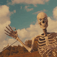 Waving Hand Skeleton Hello GIF