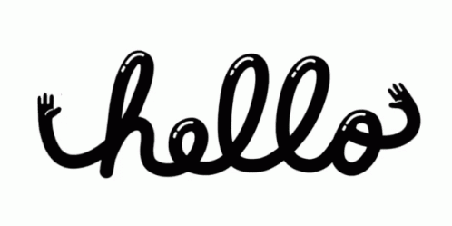 Waving Hello Text With Hands GIF
