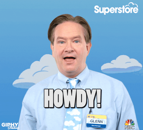 Waving Mark Mckinney Superstore Howdy GIF