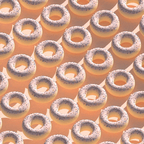 Waving Of White Chocolate Donuts GIF