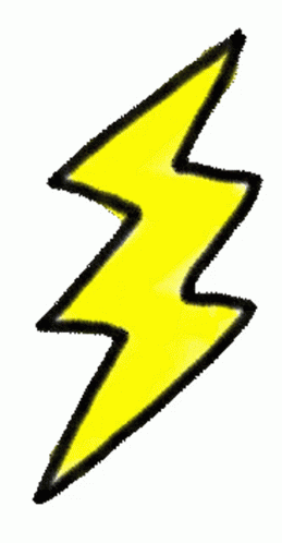 Waving Yellow Lightning Art GIF