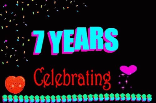 Wavy 7 Years Animation GIF