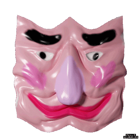 Wavy Clown Face Jellygummies GIF