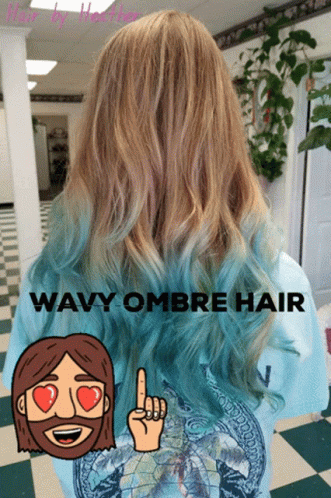 Wavy Teal Ombre GIF