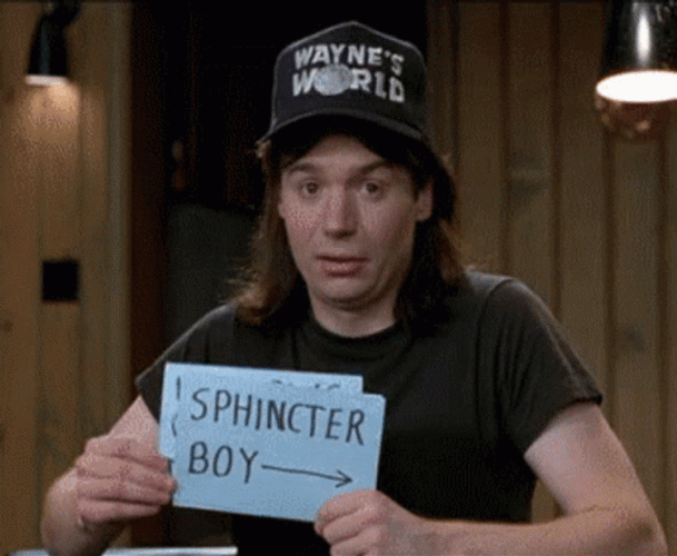 Wayne Campbell Queue Cards Waynes World GIF