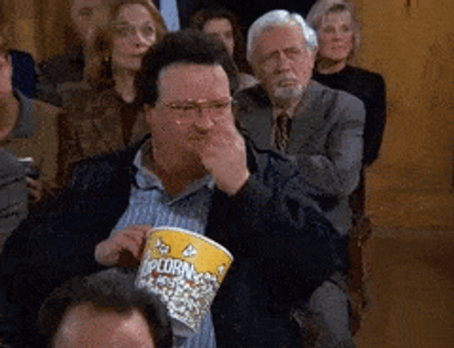 Wayne Knight Eating Popcorn In Seinfeld Meme GIF