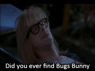 Wayne's World Bunny GIF
