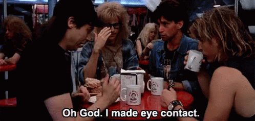 Mike Myers Made Eye Contact Waynes World GIF