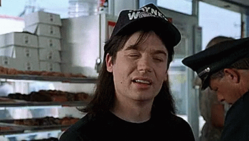 Waynes World Wayne And Garth Wait A Minute GIF