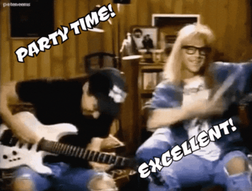 Waynes World Party Time Meme GIF