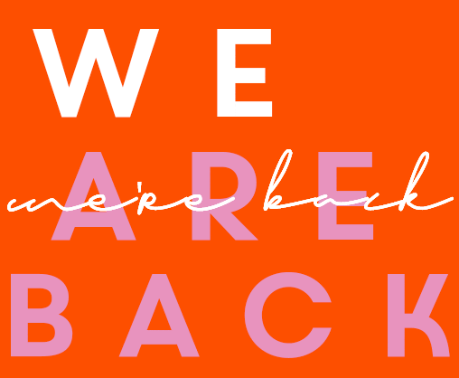 We Are Back Blinking Words GIF