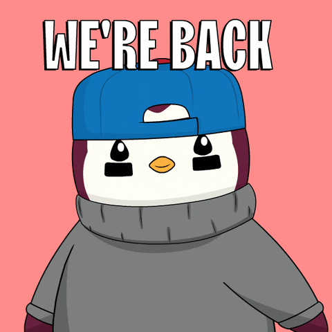 We Are Back Pudgy Penguin Wearing Cap GIF