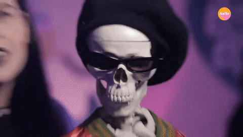 We Are Back Witches Women And Skeleton GIF
