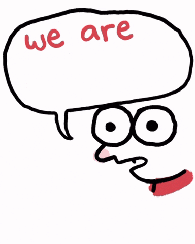 We Are Friends For Real Cartoon Character Speech Bubble GIF