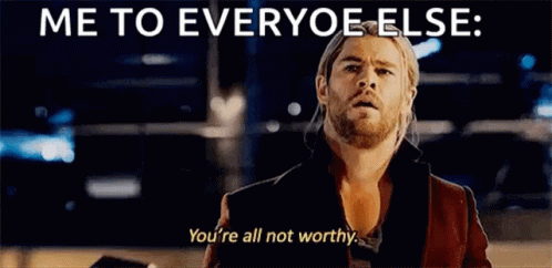 Thor Odinson Reminding We Are Not Worthy GIF