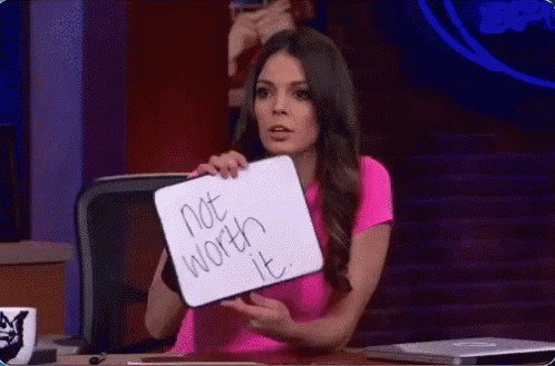 Katie Nolan Saying We Are Not Worthy GIF