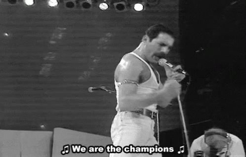 We Are The Champions Freddy Mercury GIF