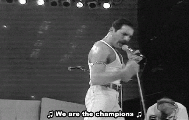 We Are The Champions Freddy Mercury GIF