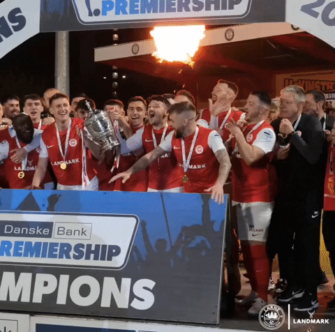 We Are The Champions Larne Fc Cheering GIF