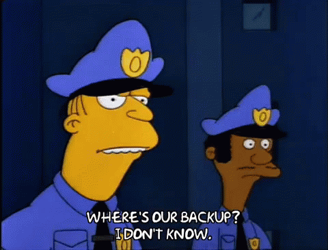 We Back Up Simpsons Police GIF