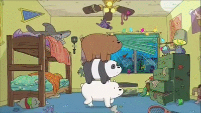 We Bare Bears Blow Blow Birthday Cake GIF