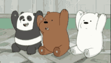 We Bare Bears Happy Bonding GIF