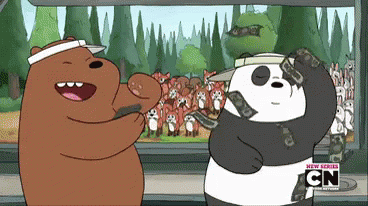 We Bare Bears Make It Rain Money GIF