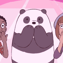 We Bare Bears Panda Give Flying Kiss Love GIF