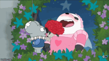 We Bare Bears Panda Sneeze Bouquet GIF