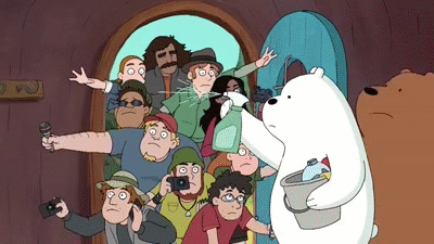 We Bare Bears Sanitize Spray GIF