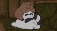 We Bare Bears Sweet Bed Cuddle GIF