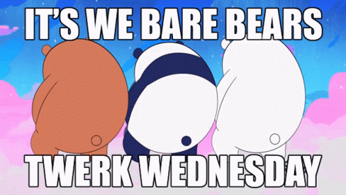 We Bare Bears Twerking Among Us Meme GIF