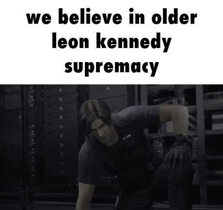 We Believe In Older Leon Kennedy Supremacy GIF