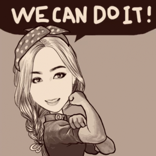 We Can Do It Monochromatic Mobile Art GIF