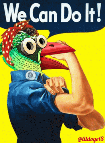 We Can Do It Poster with Bird