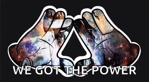 We Have Power Clasped Hands Animation GIF