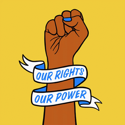 We Have Power Closed Fist Graphics Art GIF
