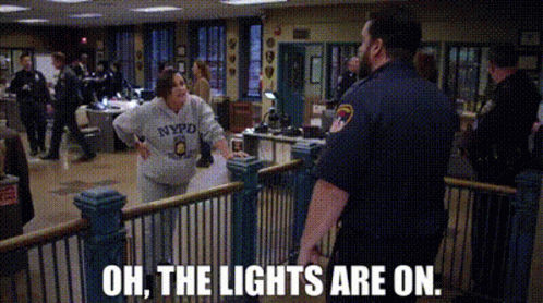 We Have Power Lights On Brooklyn 99 GIF