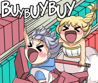 We'll Take The Lot Animated Girls Shopping GIF