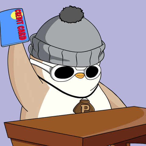 We'll Take The Lot Pudgy Penguin Credit Card GIF