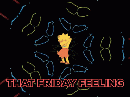 We Made It To Friday Lisa Simpson GIF