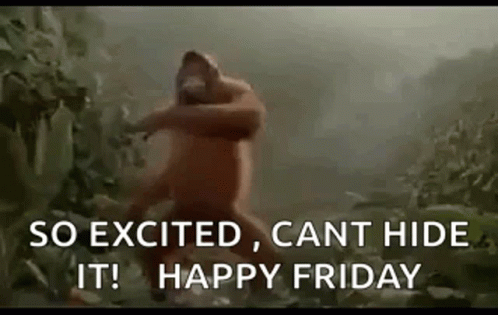We Made It To Friday Monkey Dance GIF