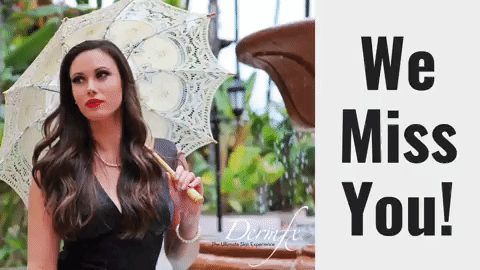 We Missed You Girl With Umbrella GIF