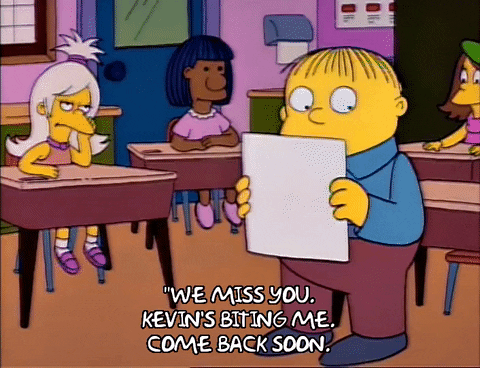 We Missed You Ralph Wiggum GIF