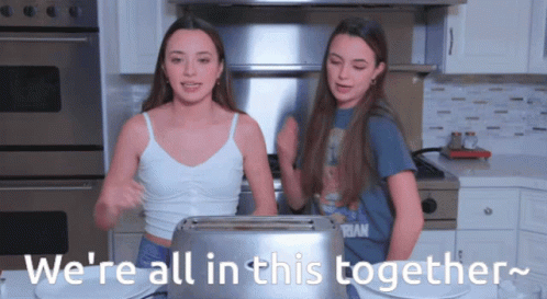 We're All In This Together Twin Chefs GIF
