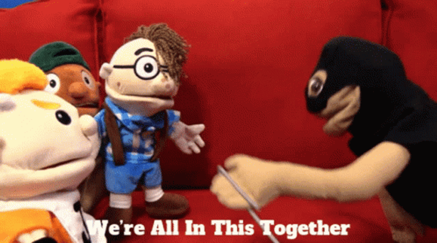 We're All In This Together Hand Puppets GIF