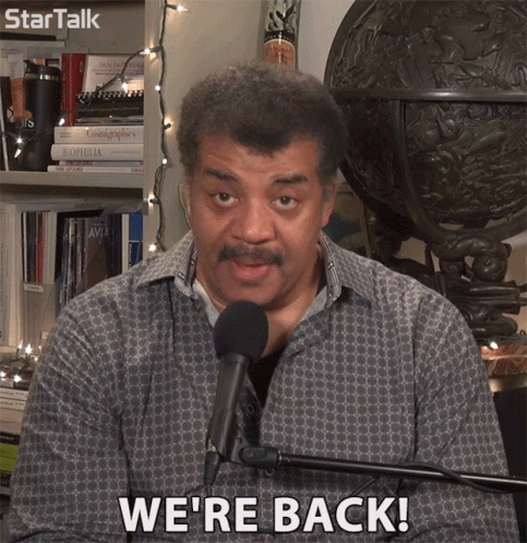 We're Back Neil Degrasse Tyson Talking GIF