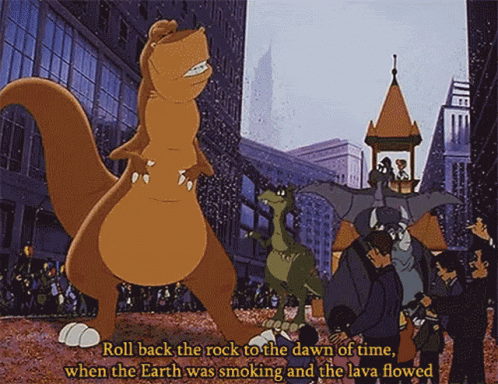 We're Back Dancing Dinosaur Animation GIF